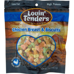 Набор лакомств для собак с куриным филе и бисквитами + косточка из прессованной сыромятной кожи Cadet, Lovin Fenders