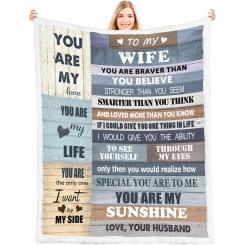 Плед для жены от мужа — идеальный подарок на годовщину, день святого Валентина, день рождения