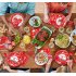 Набор праздничной посуды для медсестёр — красно-белая сервировка на 25 персон