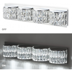 Настенный светильник Hystun с кристаллами K9 и LED-подсветкой — регулируемое освещение в современном стиле