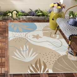 Многофункциональный коврик OJIA, двусторонний, водоотталкивающий, с дизайном из тропических листьев