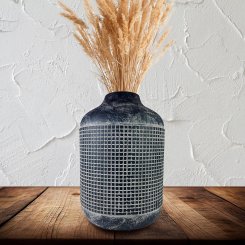 Керамическая винтажная ваза (графит)