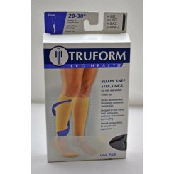Компрессионные чулки Truform 20-30 мм рт.ст. ниже колена с закрытым носком, черные, большие Tx16