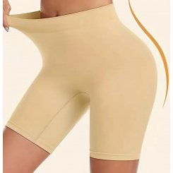 Однотонные бесшовные шорты с завышенной талией