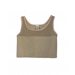 Бежевый топ с сетчатой спиной