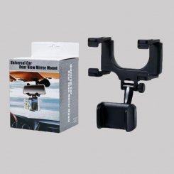 Черное универсальное автомобильное крепление для зеркала заднего вида из ПВХ
