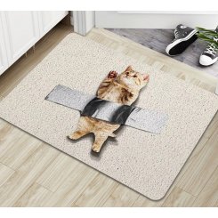 Коврик с кошкой для входной двери