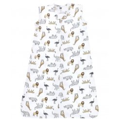 Хлопковый спальный мешок без рукавов Hudson Baby "Современное сафари"